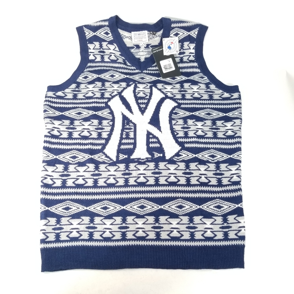 Ney York Yankees ugly sweater vest Medium mens nwt